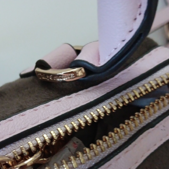 Juicy Couture Classic Scottie Dogs Pink and Brown Mini Satchel - Picture 10 of 10